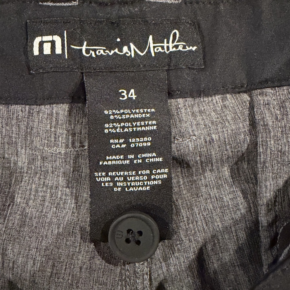 Travis Mathew Gray Black athletic Shorts with Black Waistband - Picture 4 of 5